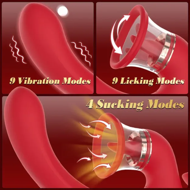 9+9 Dual Stimulation Clitoral Suction & G-spot Vibrator - image 3