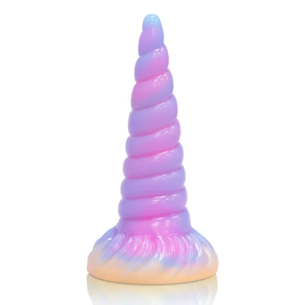 7.99'' Light Up Fantasy Anal Unicorn Dildo with Suction Cup - image 1