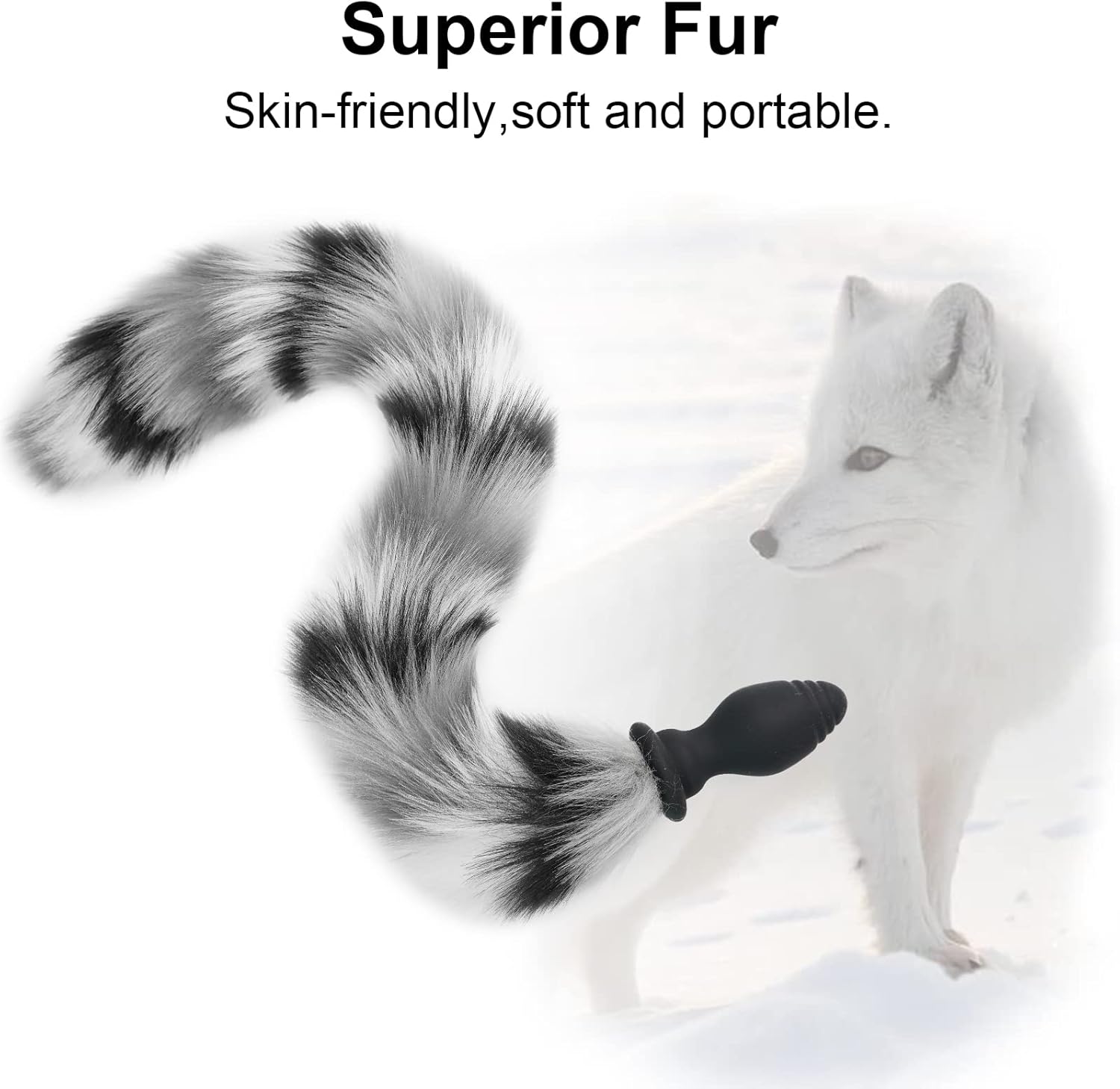 Multicolor Fox Tail Light Up Butt Plug with Remote 