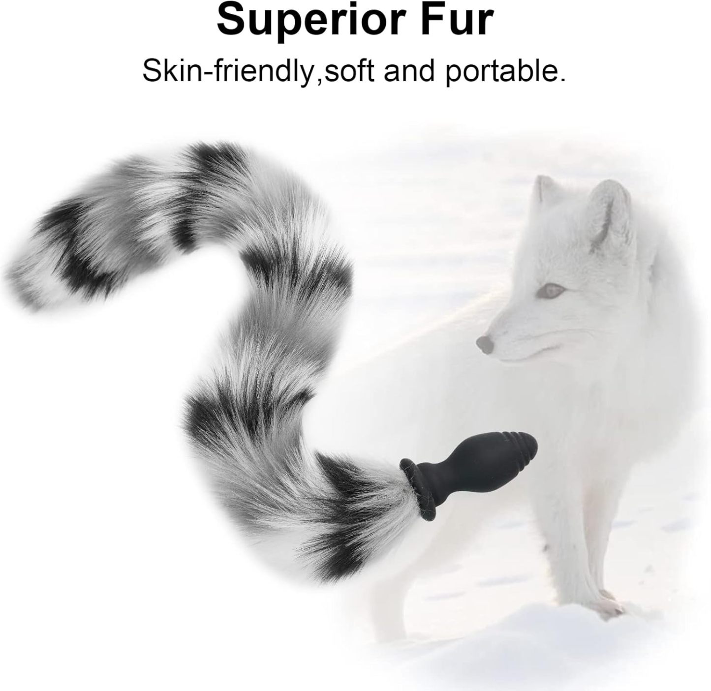 Multicolor Fox Tail Light Up Butt Plug with Remote 
