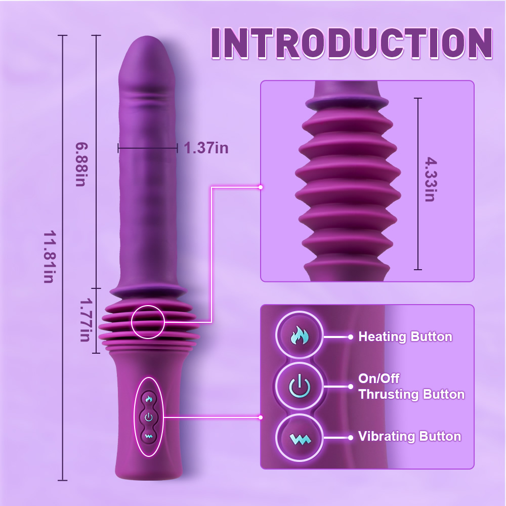 Vellure 4.33" Heated Thrusting Vibrator - image 4