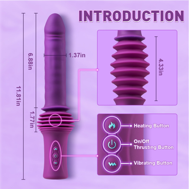 Vellure 4.33" Heated Thrusting Vibrator - image 4