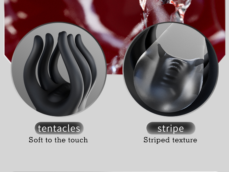 Octopus 6-Finger Glans Penis Massager with 10 Vibration Stroker-WeLovePlugs