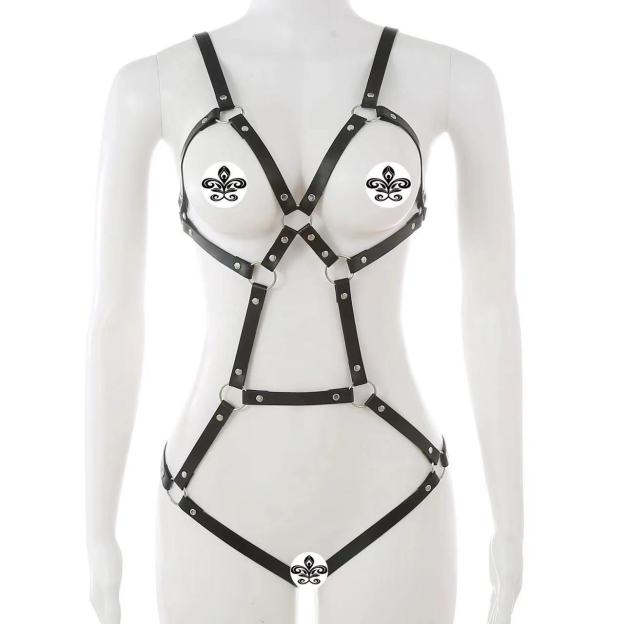 Punk Provocateur Adjustable Bondage Harness Lingerie