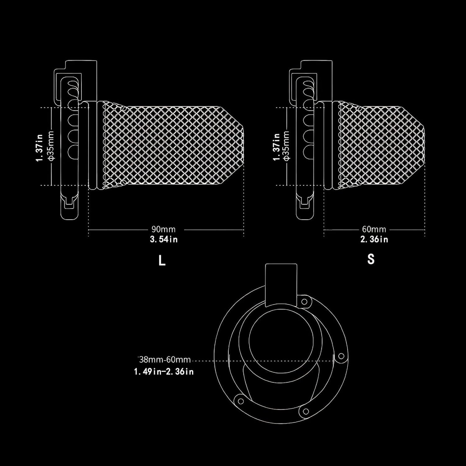 3.54'' Chainmail Mesh Chastity Cage-WeLovePlugs
