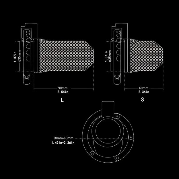 3.54'' Chainmail Mesh Chastity Cage-WeLovePlugs