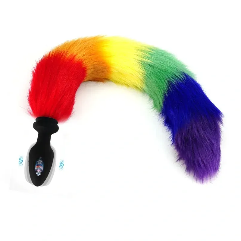 Multicolor Fox Tail Light Up Butt Plug