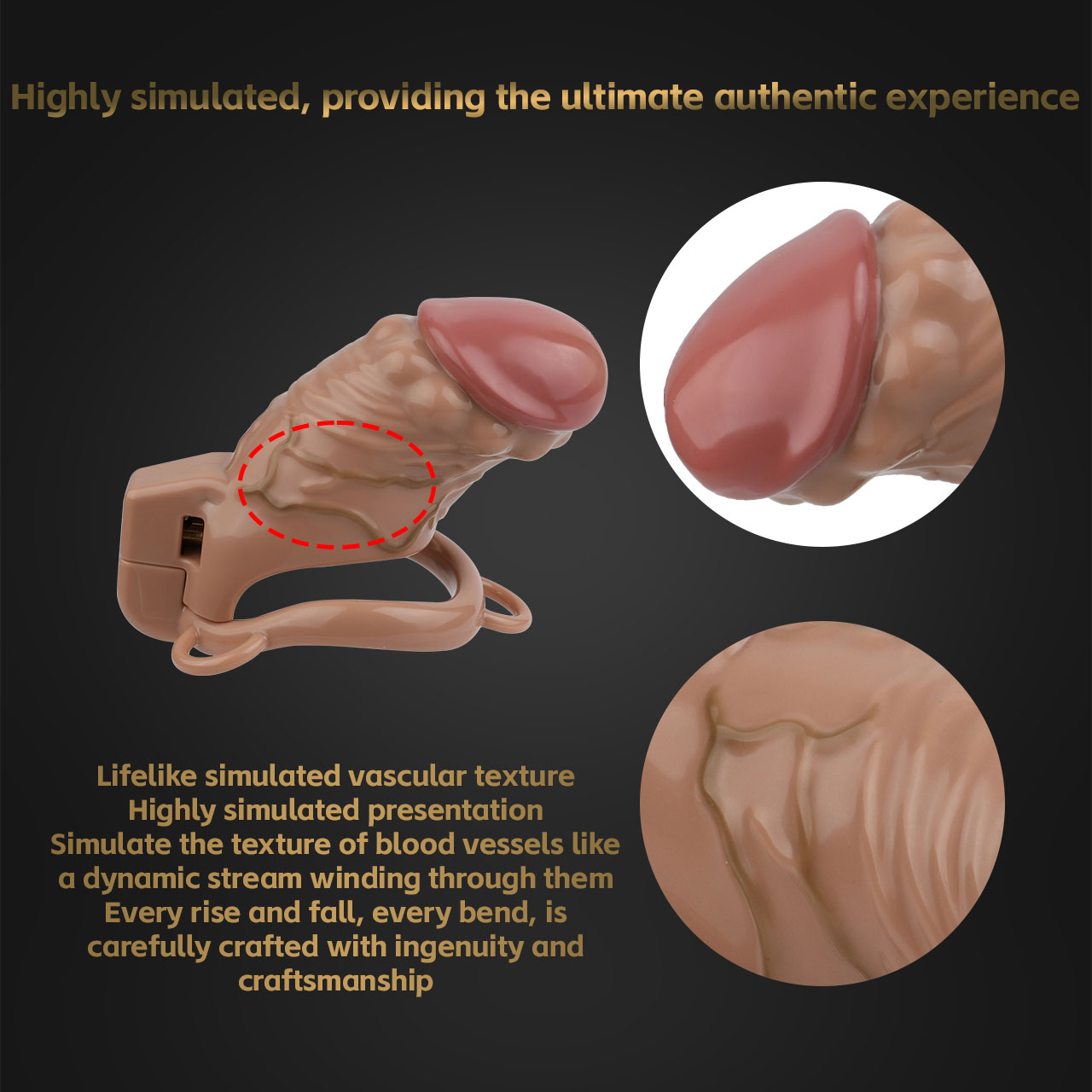 Realistic Phallic Chastity Cage - Breathable Resin Restraint-WeLovePlugs