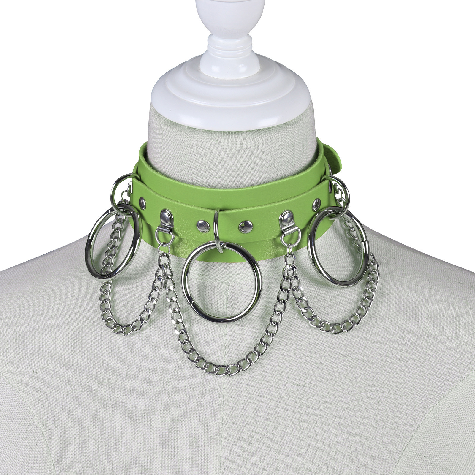 Unisex Punk PU Leather Rock SM Choker-WeLovePlugs