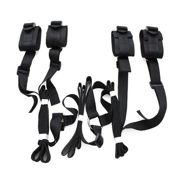 Wrist And Ankle Straps Adult Play Bed Bondage Restraints Set - image 1