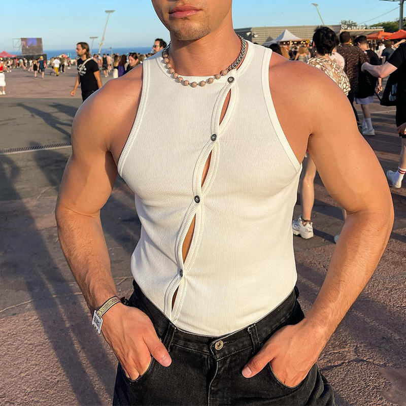 Versatile White Loose-fit Casual Tank Top - image 5