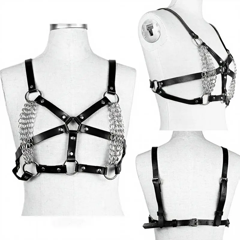 Nocturne in Leather & Chains Harness Lingerie