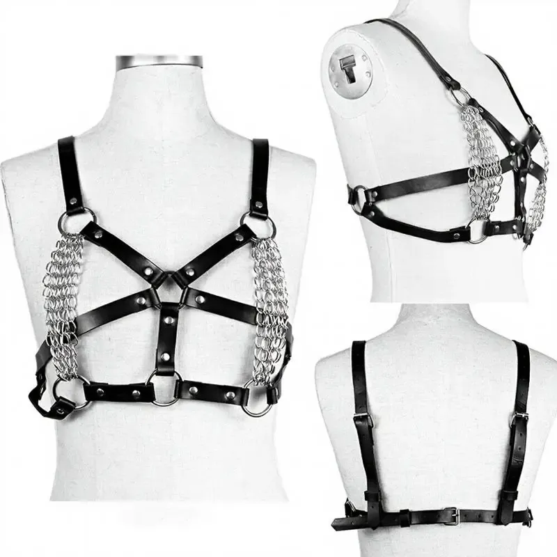 Nocturne in Leather & Chains Harness Lingerie