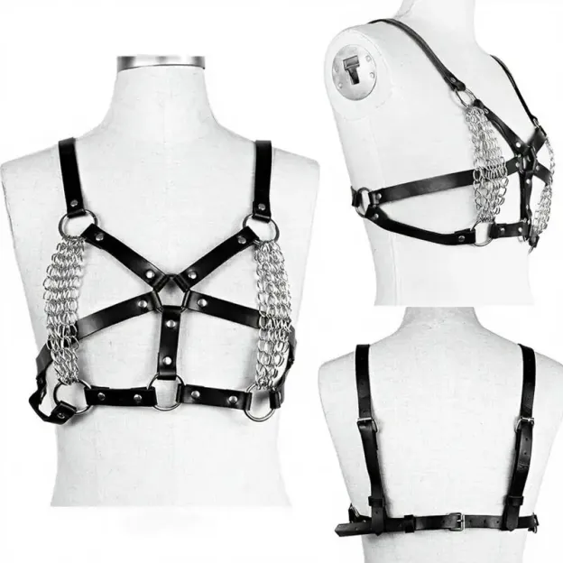 Nocturne in Leather & Chains Harness Lingerie