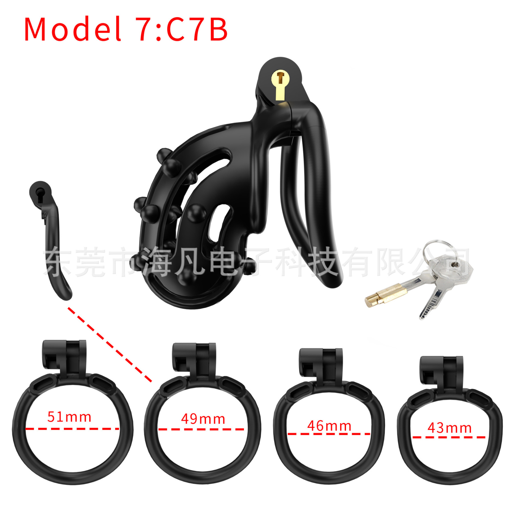 Cobra Chastity Cage with Spikes & 4 Rings -WeLovePlugs