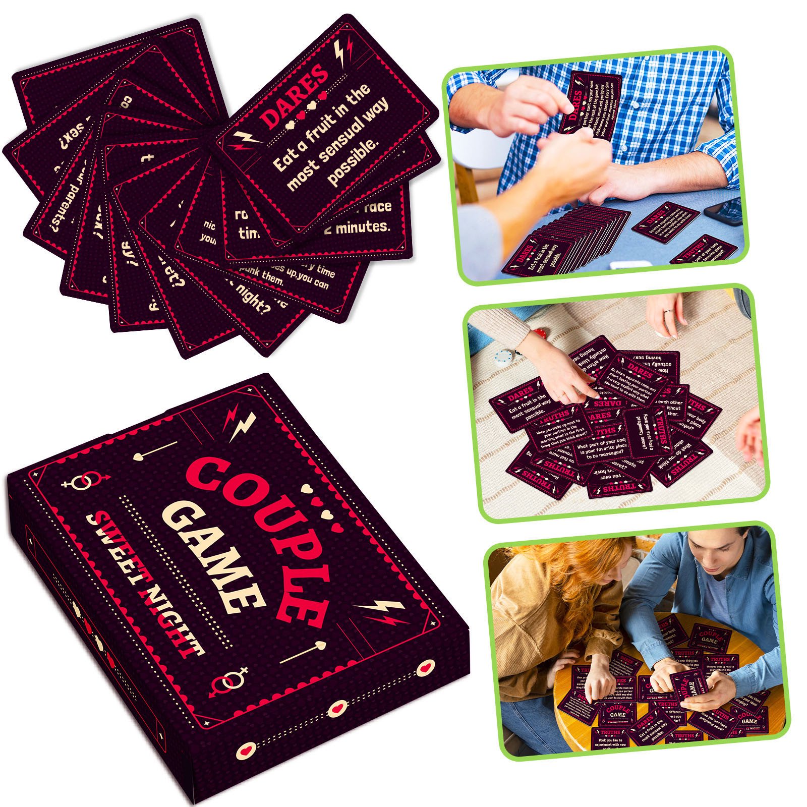Romantic Date Night Cards for Couples, 50 Fun Conversation & Challenge Cards - image 9