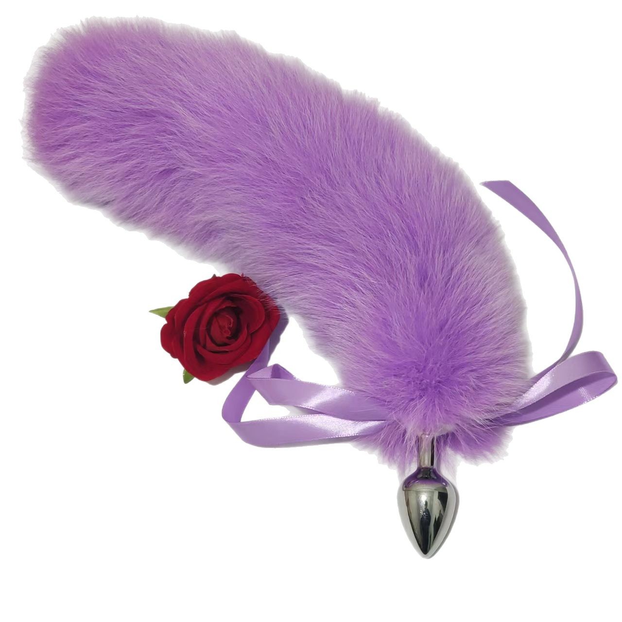 15'' Lavender Fox Tail Plug Set - 1.34'' - image 4