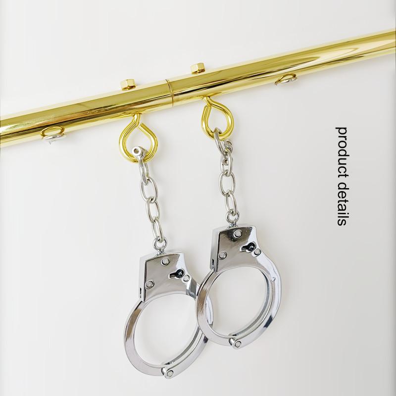 SM Restraints Golden Spreader Bar Handcuffs Shackles -WeLovePlugs