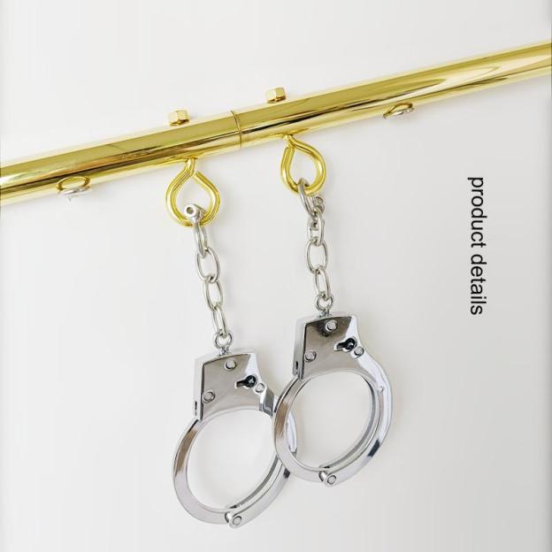 SM Restraints Golden Spreader Bar Handcuffs Shackles -WeLovePlugs