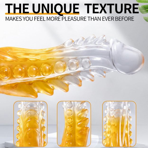 Crystal Clear Curved TPE Dildo for Women – 8.86 Inches - image 2