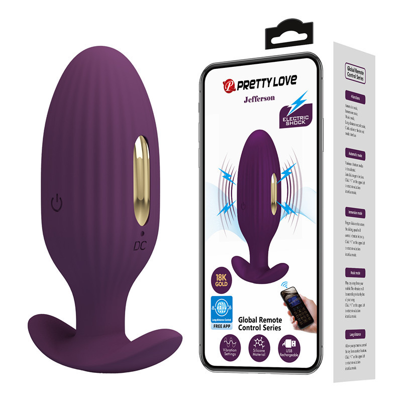 bluetooth vibrating butt plug Pretty Love APP-Controlled Vibrating E-Stim Butt Plug main image 0