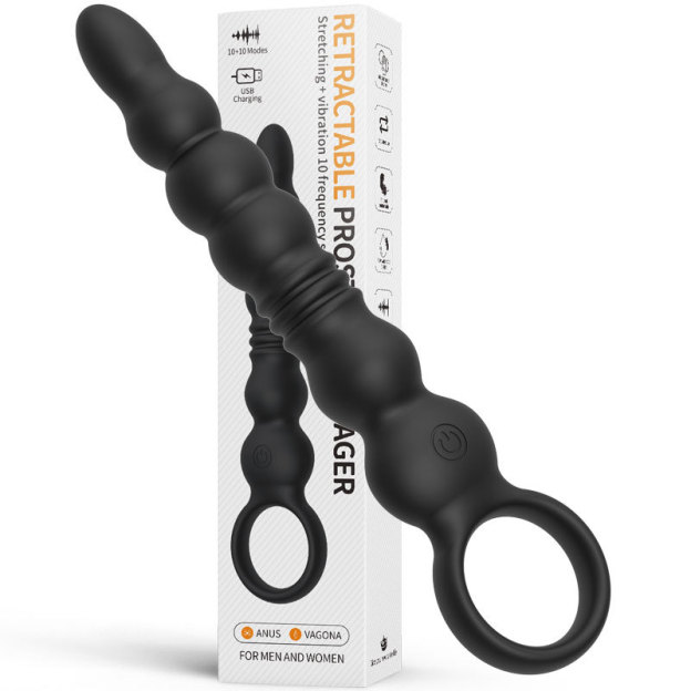 10 Modes Vibrating Anal Beads Long Butt Plug -WeLovePlugs