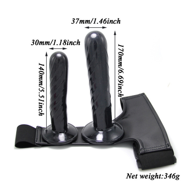Double-Ended Strap-On Dildo Harness-WeLovePlugs