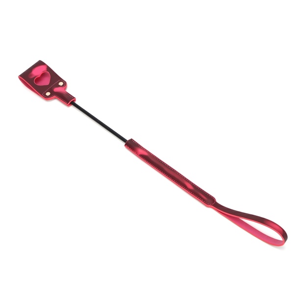 Heart Cutout Leather Whip - 54cm - image 7