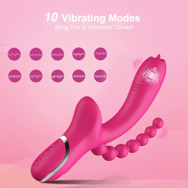 G Spot Pearl Dual Beaded Rabbit Vibrator Wand-WeLovePlugs