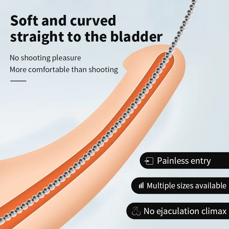 Extra Long Beaded Stainless Steel Urethral Sound Rod – 4 Styles & Multiple Sizes & Body-Safe Material-WeLovePlugs