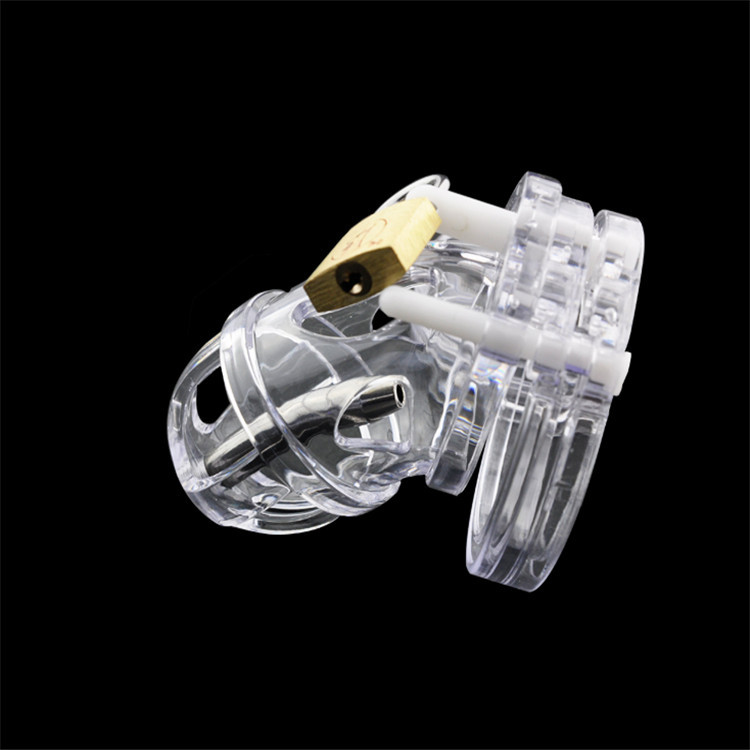 Transparent Chastity Cage with Catheter Tube -WeLovePlugs