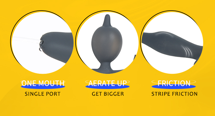 Inflatable & Detachable Enema Butt Plug