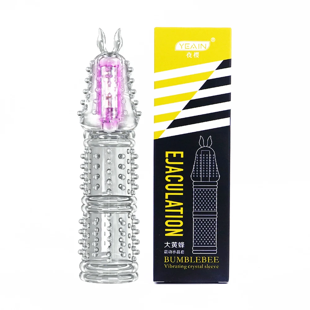 Penis Crystal Sleeve 1CM Thick Spike Cock Enlargement  -WeLovePlugs