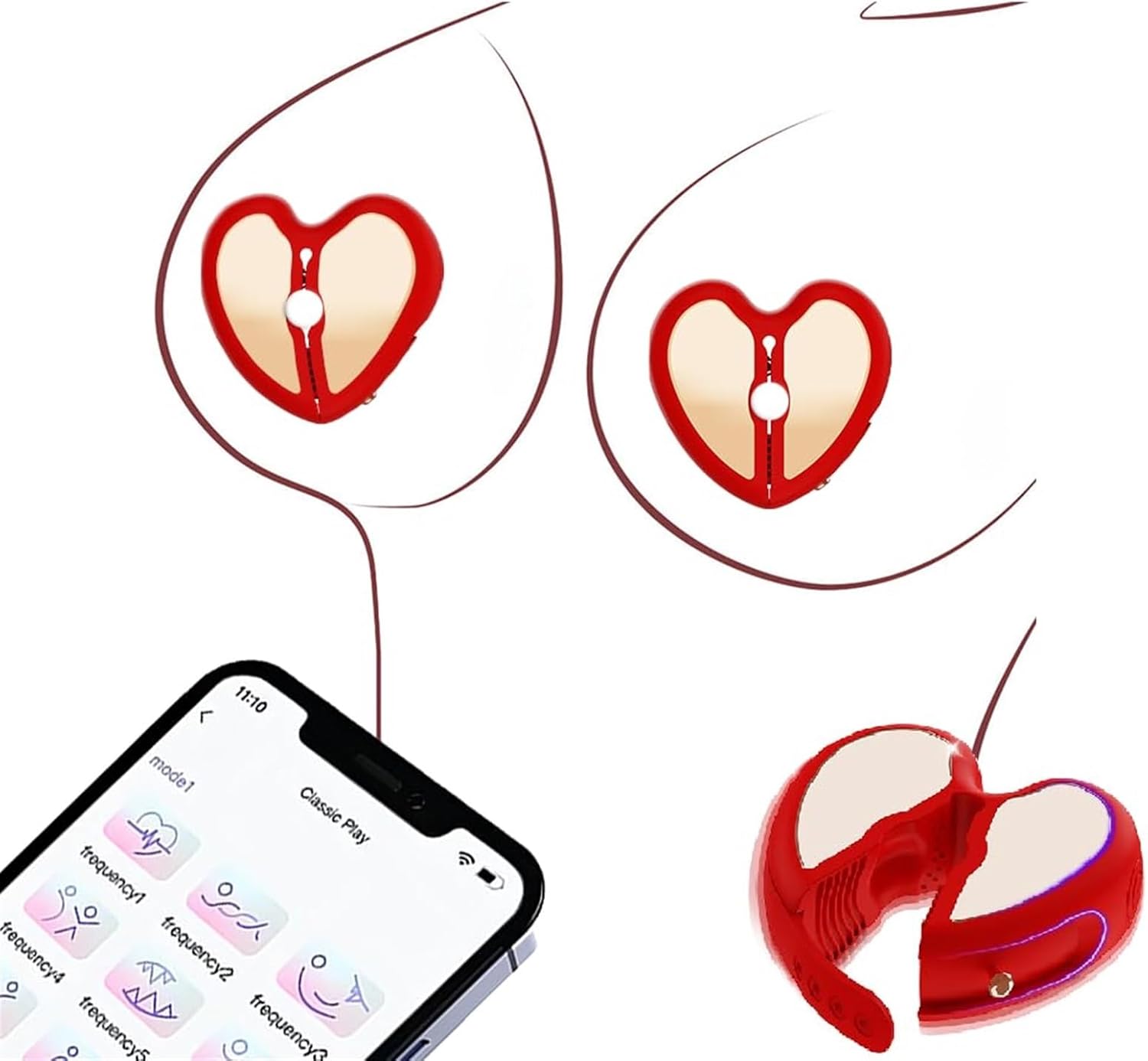 High-Intensity Nipple Clips Estim Clamp -WeLovePlugs