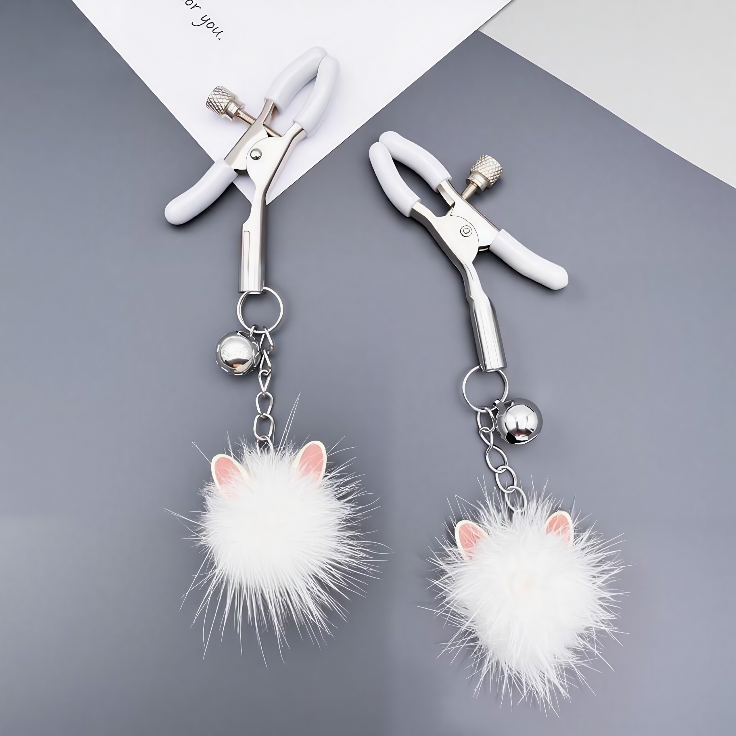 Fluffy Cat Bell Nipple Clamps - B - image 3
