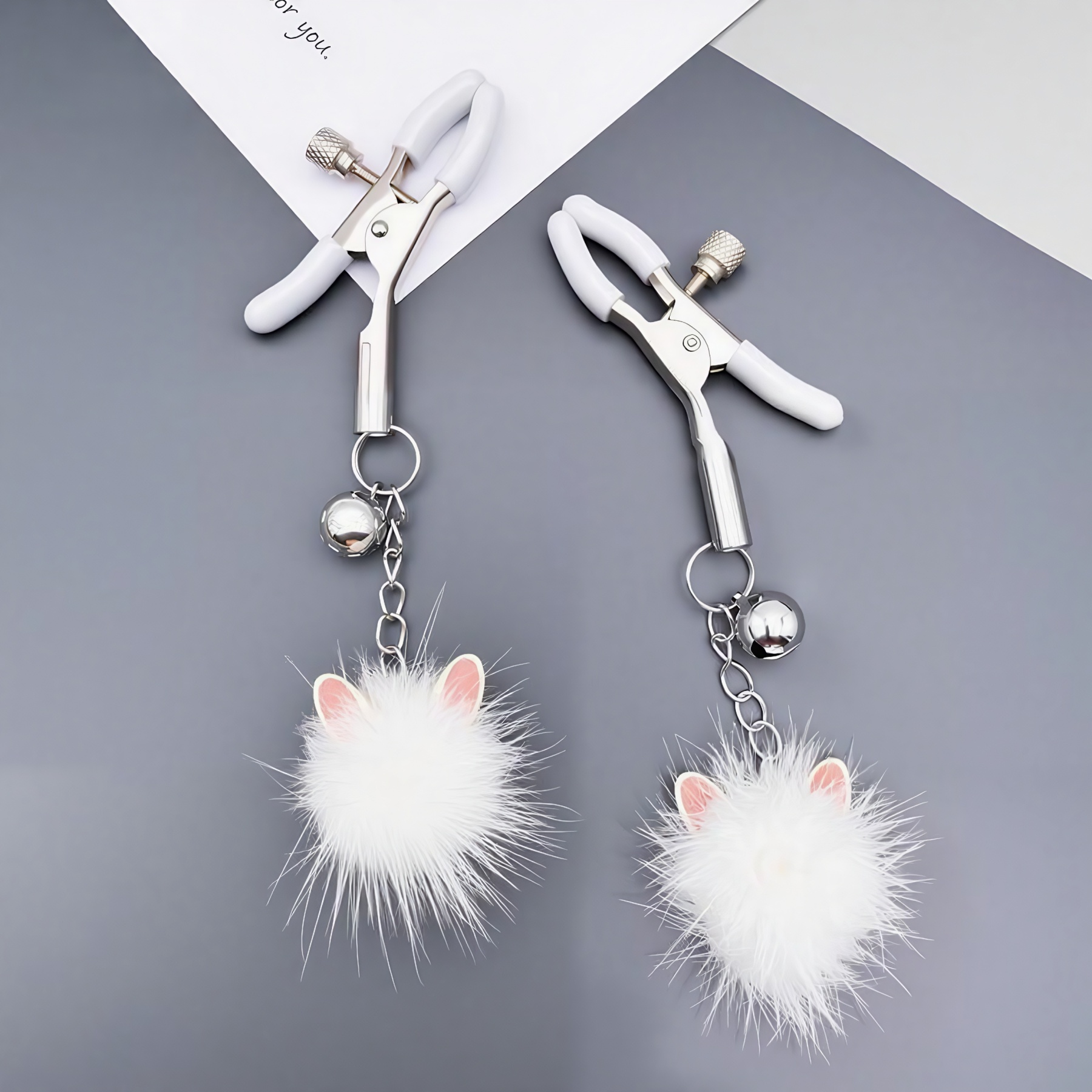 Fluffy Cat Bell Nipple Clamps - B - image 3