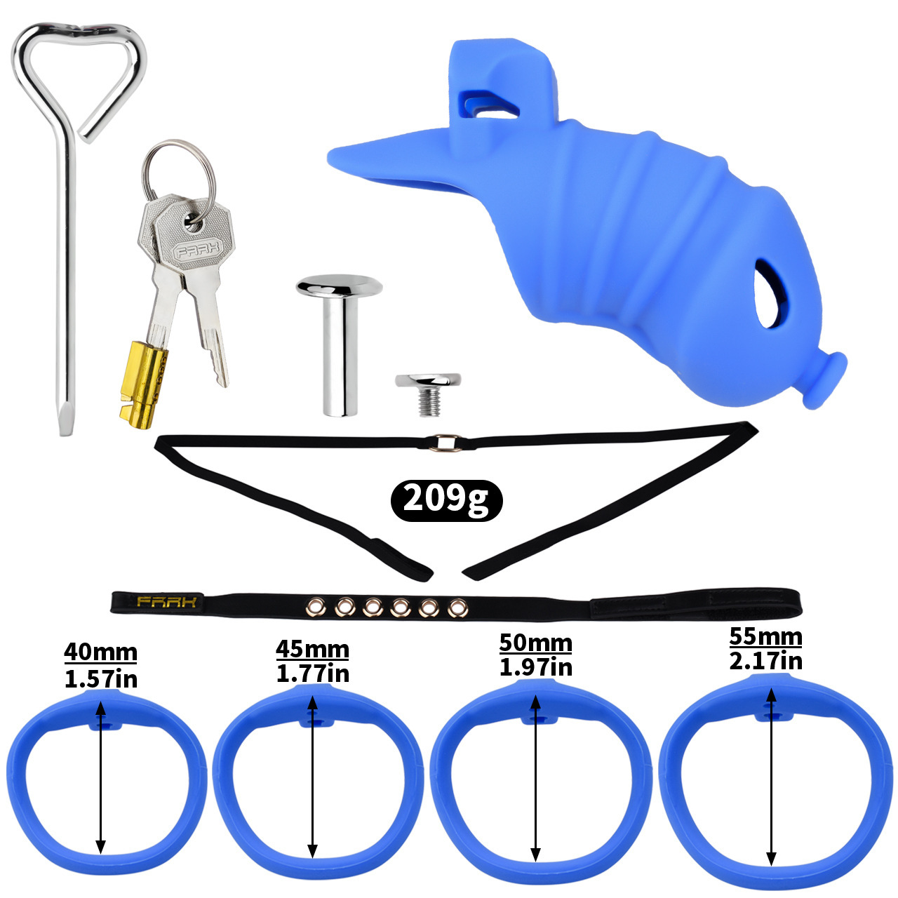 Premium Silicone Chastity Cage with Urethral Tube-WeLovePlugs