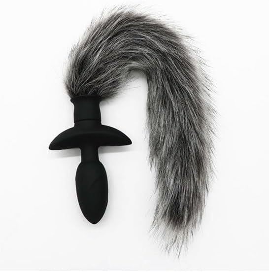 Remote Vibrating Foxy Butt Tail Silicone Anal Plug