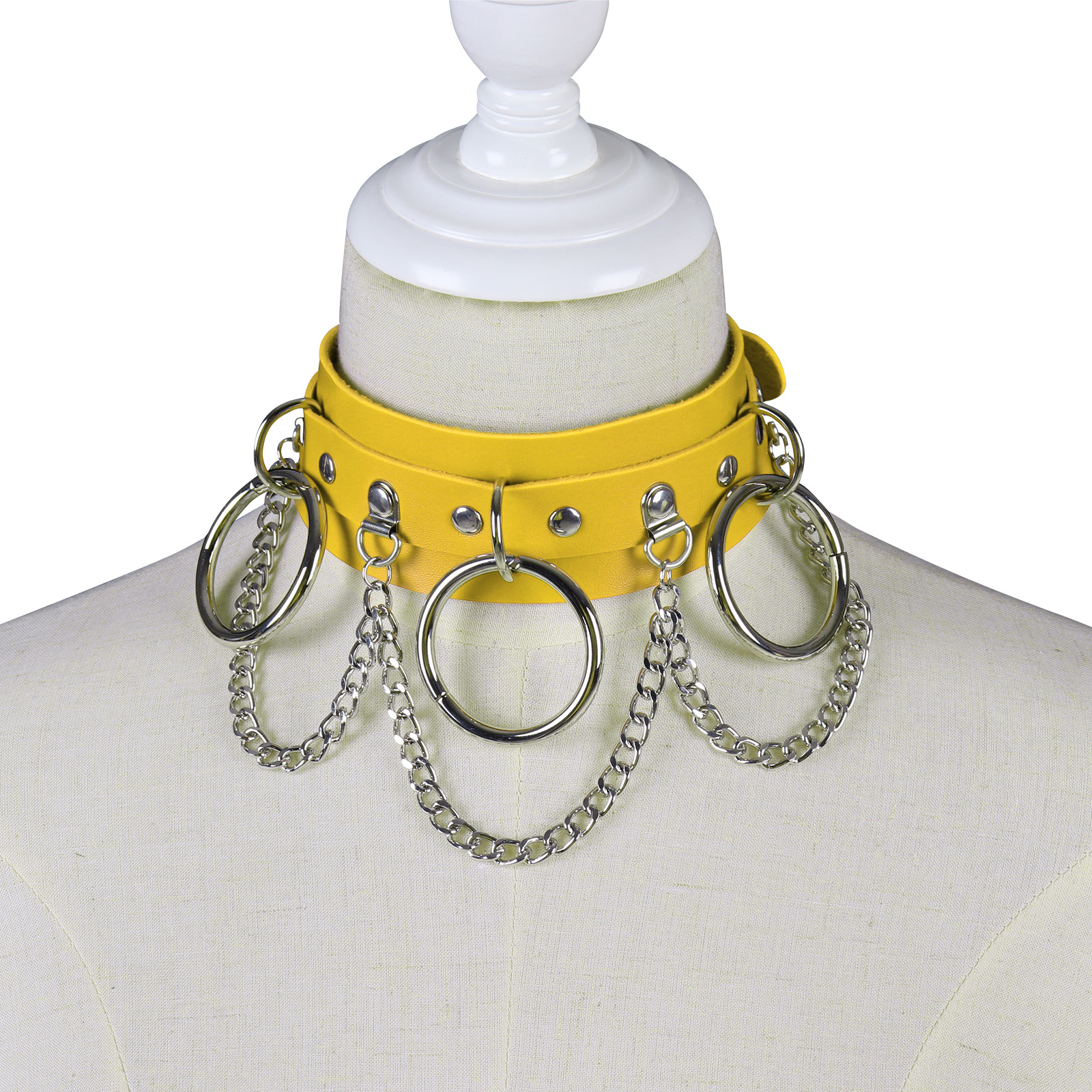 Unisex Punk PU Leather Rock SM Choker-WeLovePlugs