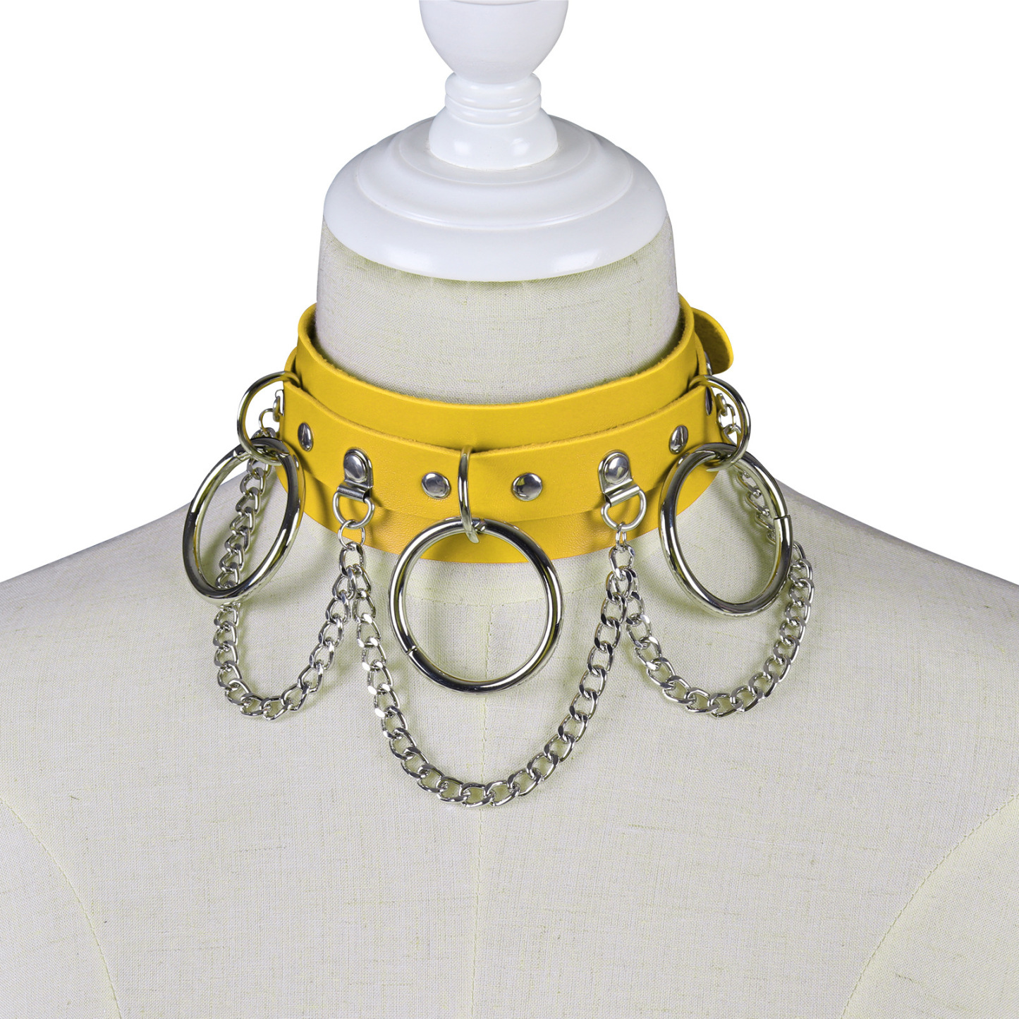 Unisex Punk PU Leather Rock SM Choker-WeLovePlugs