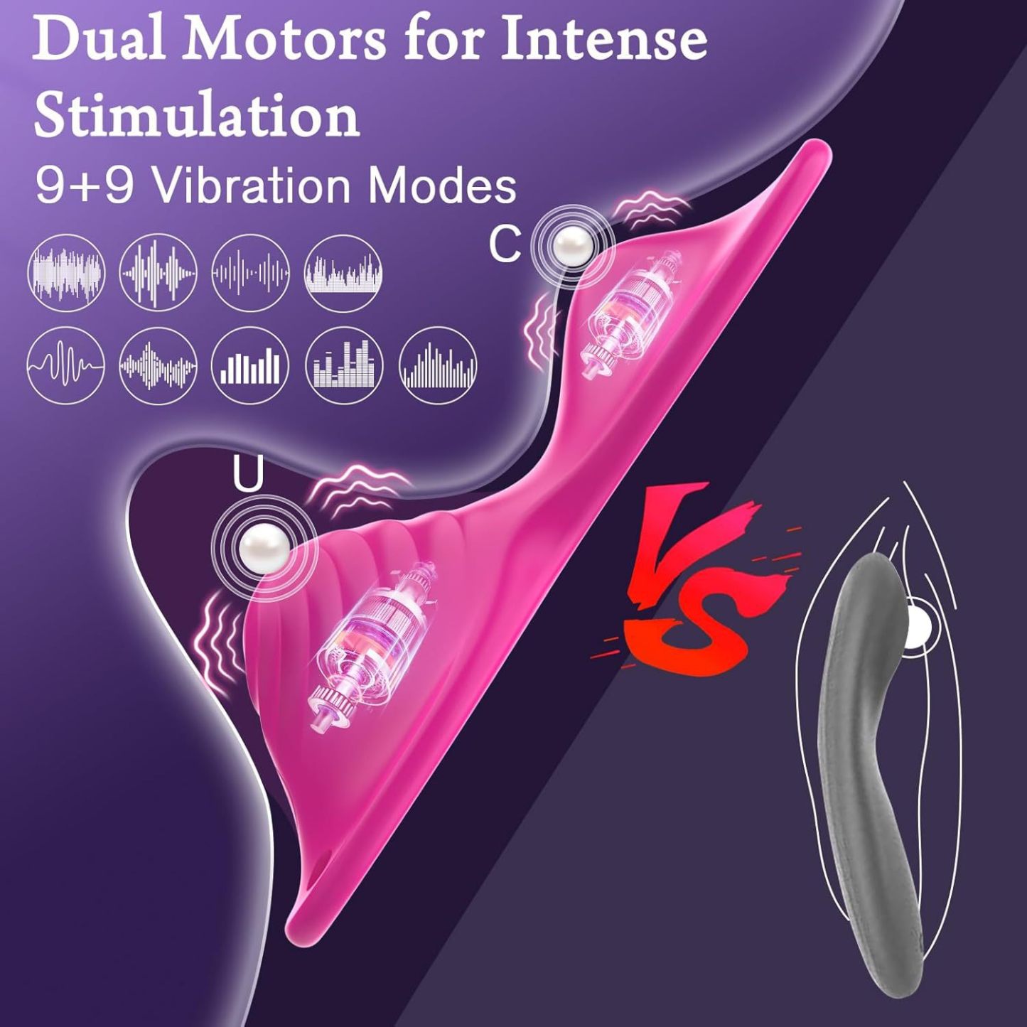 APP Remote Control Butterfly Wearable Vibrator 9+9 Vibration Modes
