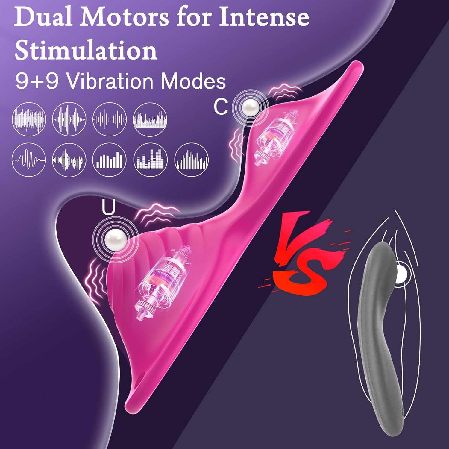 APP Remote Control Butterfly Wearable Vibrator 9+9 Vibration Modes