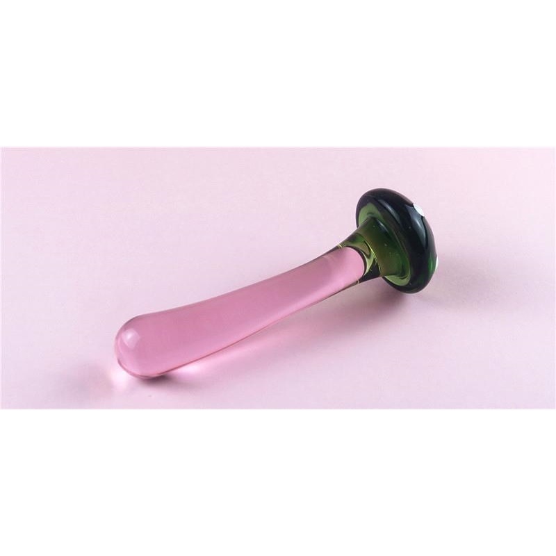 Clear Glass Anal Dildo with Pink Gem – Hypoallergenic & Smooth-WeLovePlugs