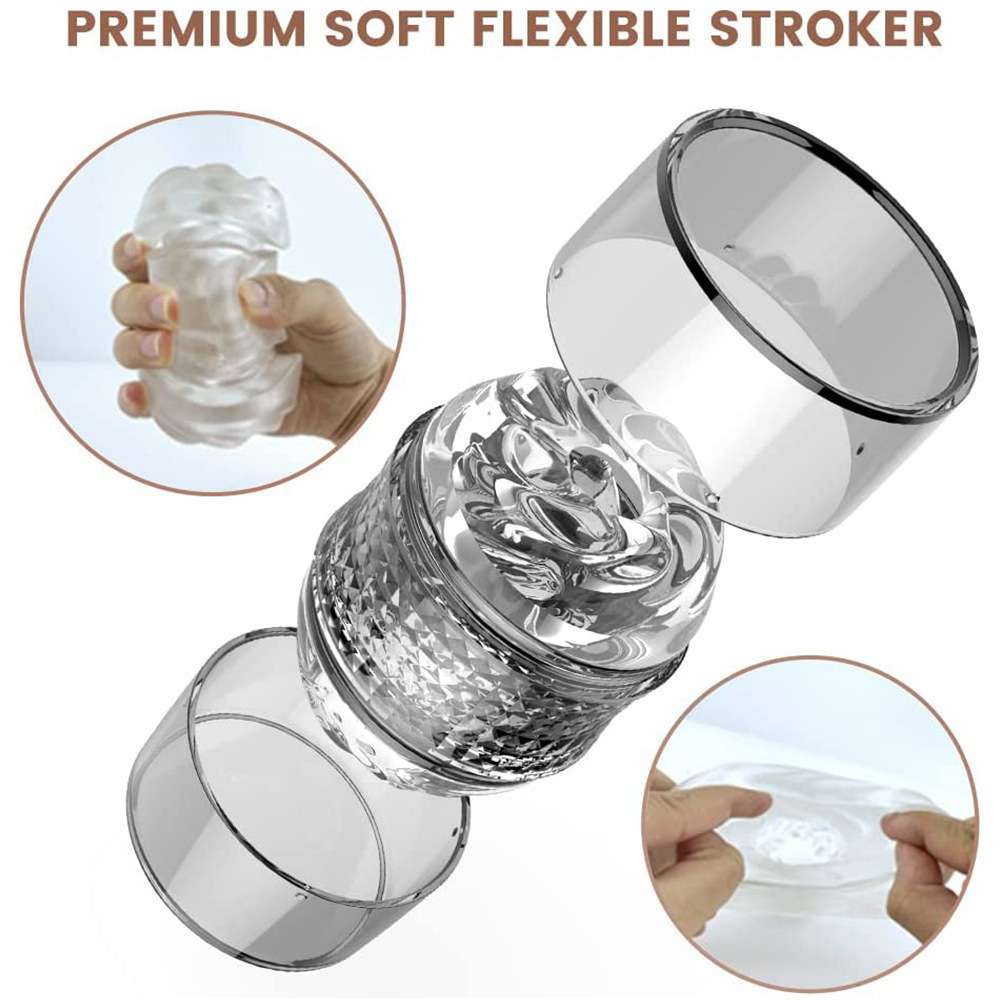 Crystal Spiral Manual Stroker – Dual Stimulation