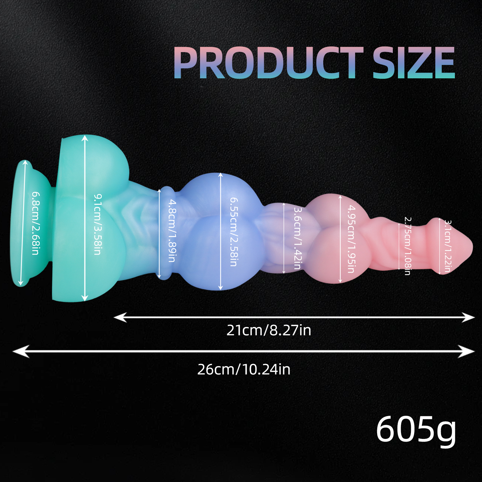Multi-Node Silicone Fantasy Dildo - image 6