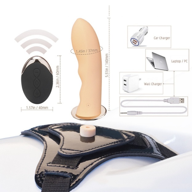 StealthWave Virabting Strap On Remote Control Dildo-WeLovePlugs