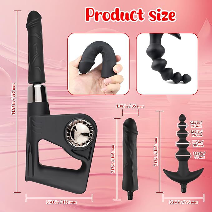 Min Sex Machine with Realistic Dildo & Anal Plug – Adjustable Impact Modes  & USB Rechargeable – WeLovePlugs