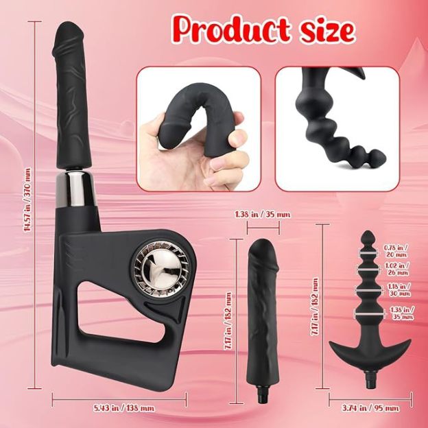 Mini Sex Fucking Machine with Realistic Dildo & Anal Plug – Adjustable Impact Modes & USB Rechargeable