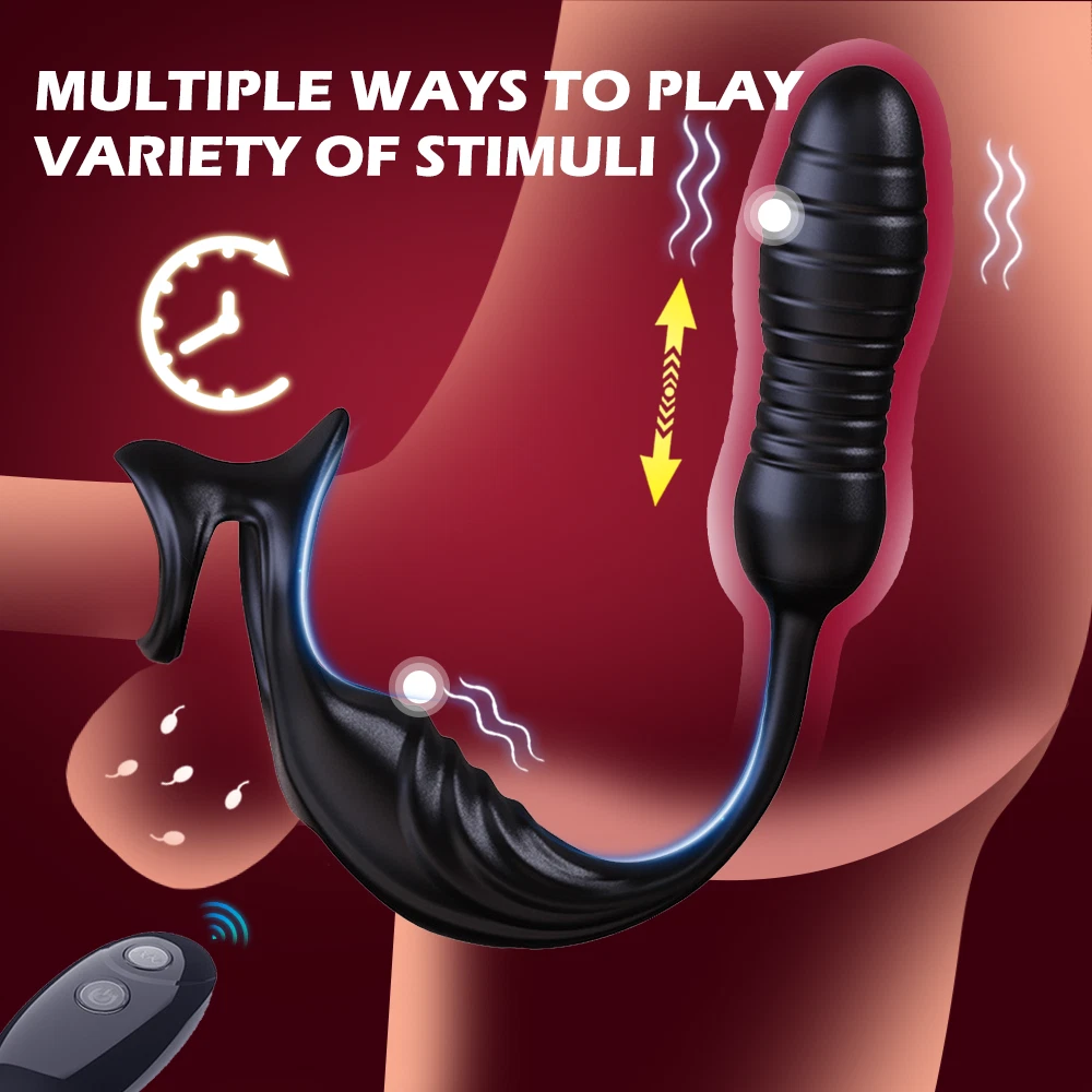 Thrusting Telescopic Vibrating Penis Ring - image 6
