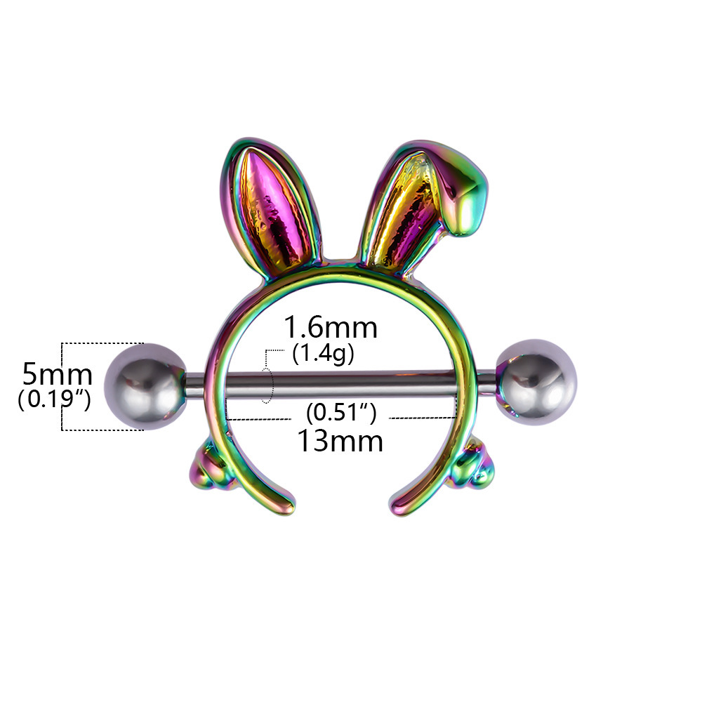 Playboy Rabbit Nipple Piercing Ring Piercing Jewelry -WeLovePlugs